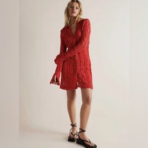 NWT Free People Shayla Lace Mini Dress Size S